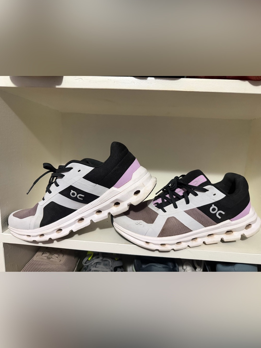 On Running Women's Black & Lavender Neutral Running Sneakers - Picture 2 of 6